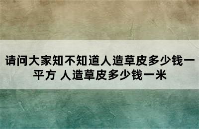 请问大家知不知道人造草皮多少钱一平方 人造草皮多少钱一米